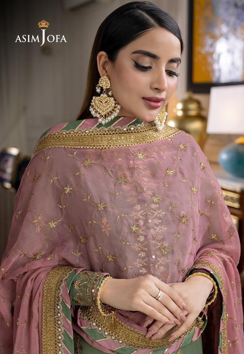 ASIM JOFA HEAVY EMBROIDERED UNSTITCHED 3PC SUIT