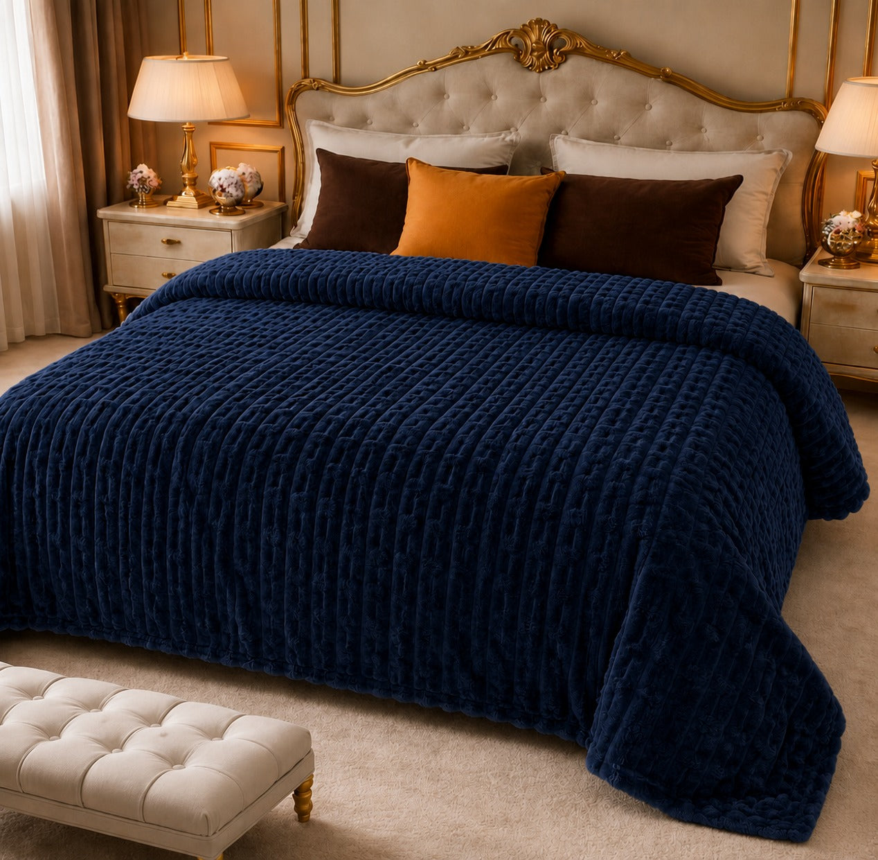 Luxury Bubble AC Blanket – Plush Super Soft Fleece Double Bed Blanket Online Pakistan