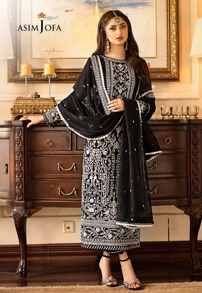 ASIM JOFA HEAVY EMBROIDERED UNSTITCHED 3PC SUIT