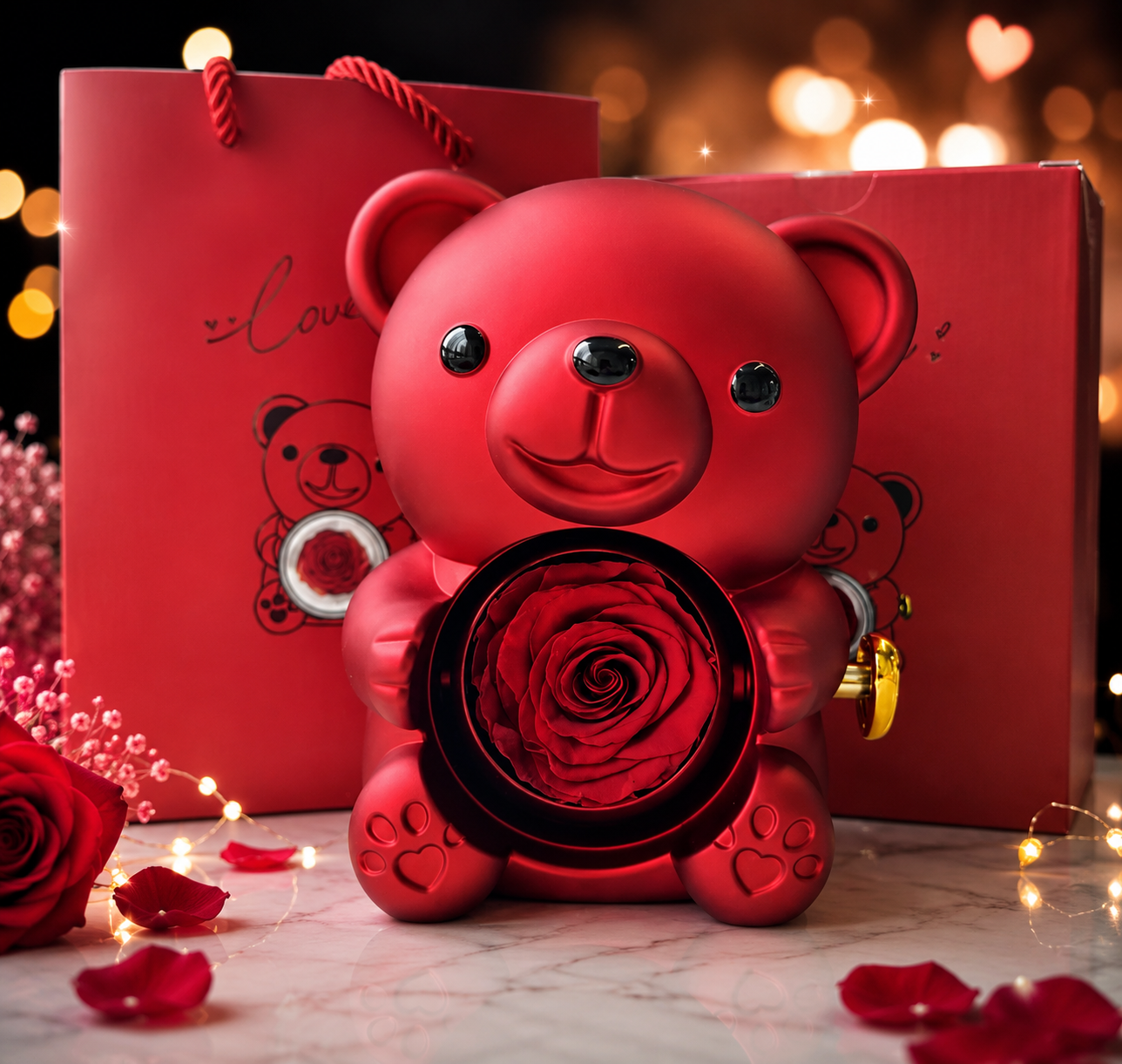 Luxury Rose Teddy Bear Gift Box