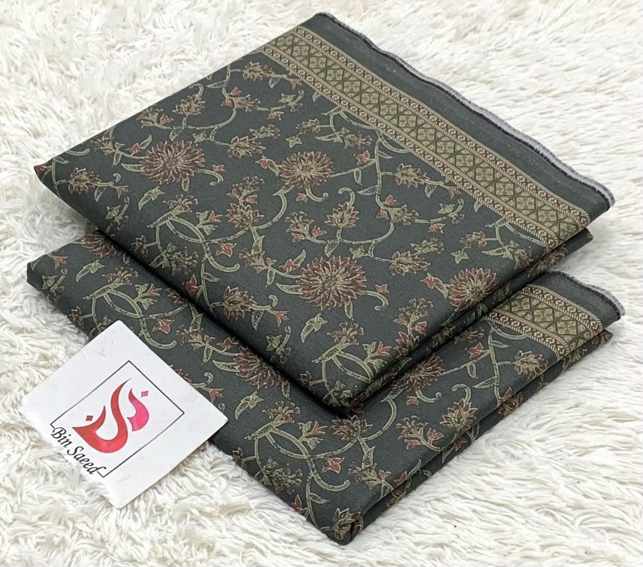 BIN SAEED Allover Lawn 2 Piece Suit – 5 Meter Original Printed Fabric Online Pakistan