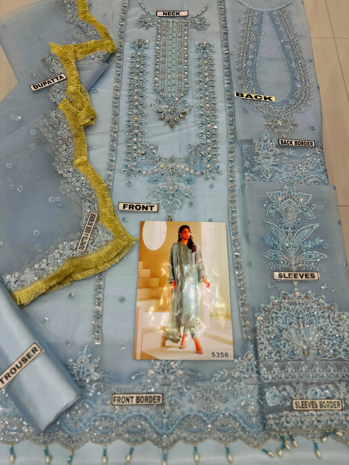 Alizeh Premium Ready to Wear Organza Suit with Silk Trouser Online Pakistan