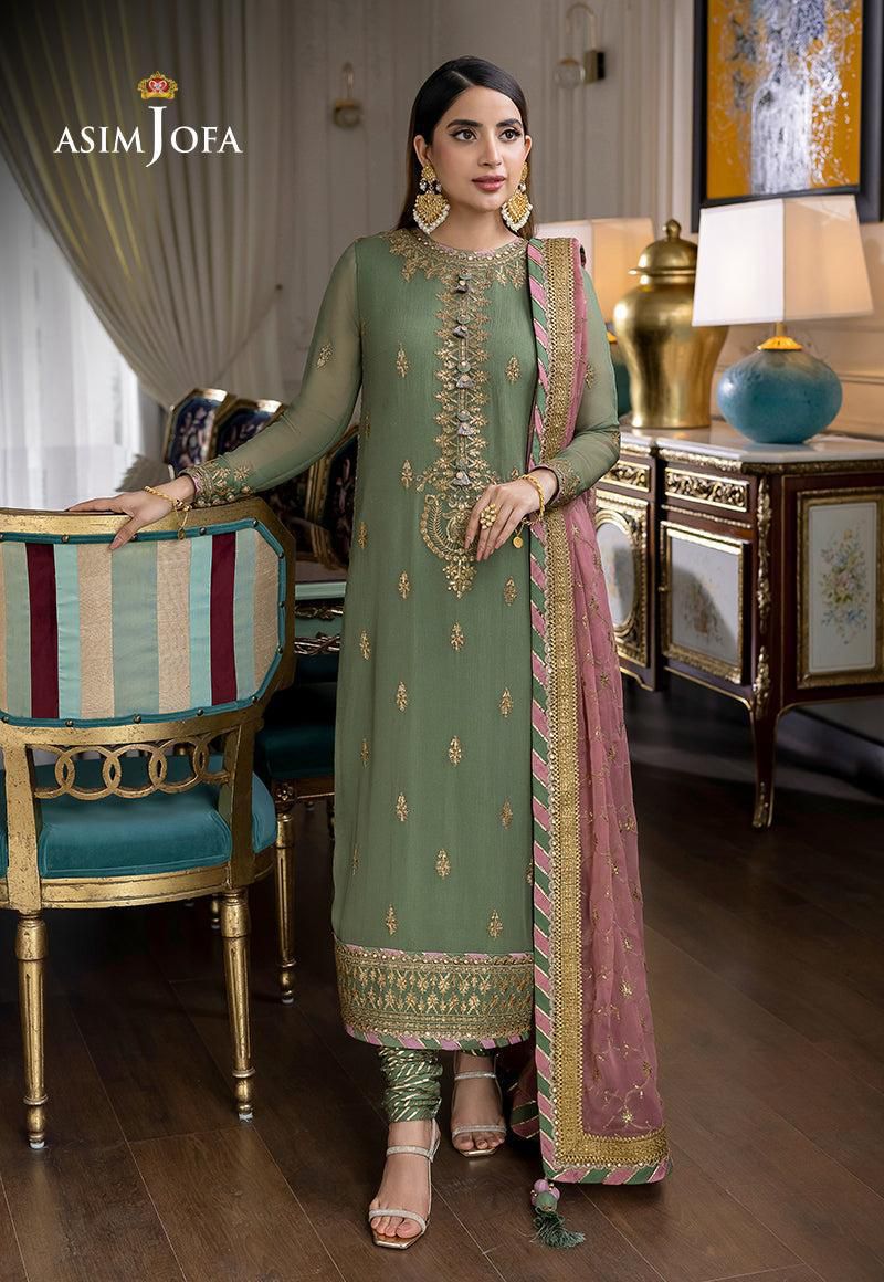 ASIM JOFA HEAVY EMBROIDERED UNSTITCHED 3PC SUIT