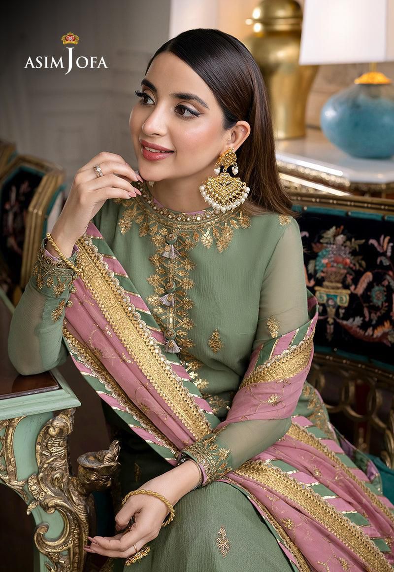 ASIM JOFA HEAVY EMBROIDERED UNSTITCHED 3PC SUIT