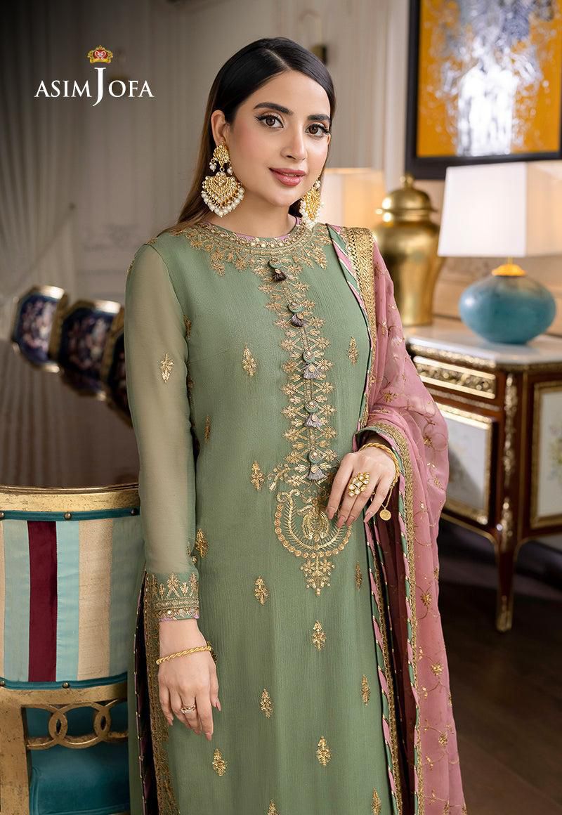 ASIM JOFA HEAVY EMBROIDERED UNSTITCHED 3PC SUIT