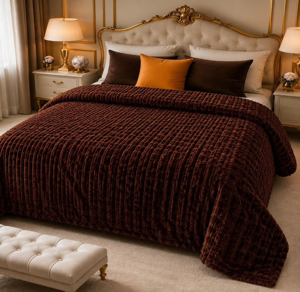 Luxury Bubble AC Blanket – Plush Super Soft Fleece Double Bed Blanket Online Pakistan