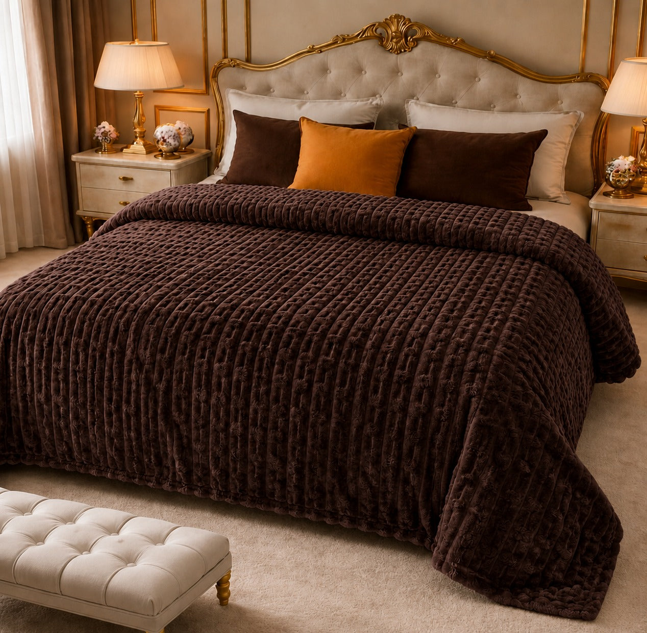 Luxury Bubble AC Blanket – Plush Super Soft Fleece Double Bed Blanket Online Pakistan