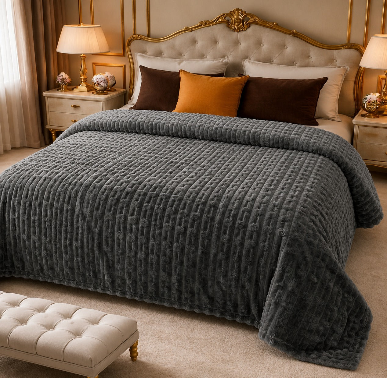 Luxury Bubble AC Blanket – Plush Super Soft Fleece Double Bed Blanket Online Pakistan