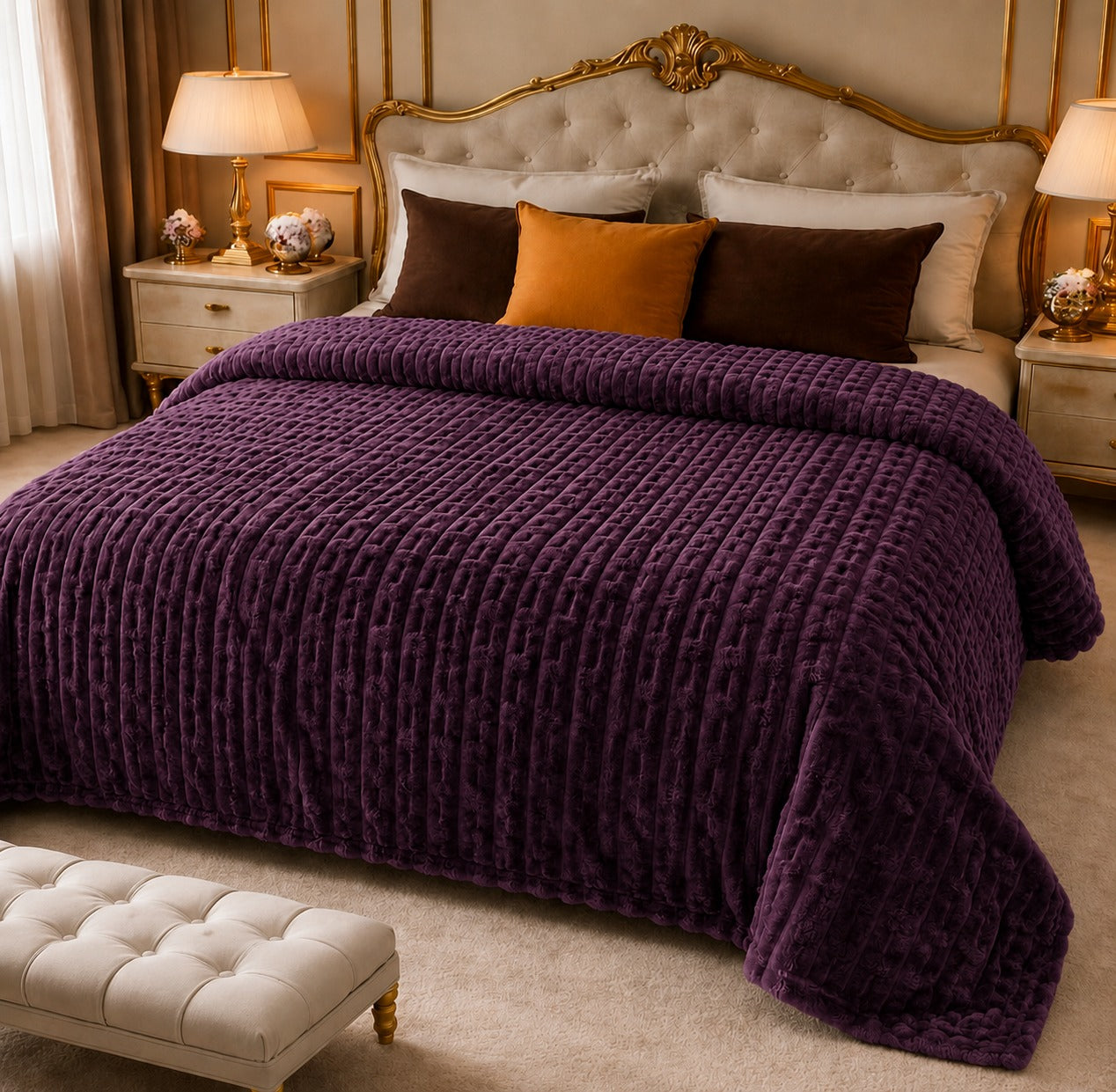 Luxury Bubble AC Blanket – Plush Super Soft Fleece Double Bed Blanket Online Pakistan