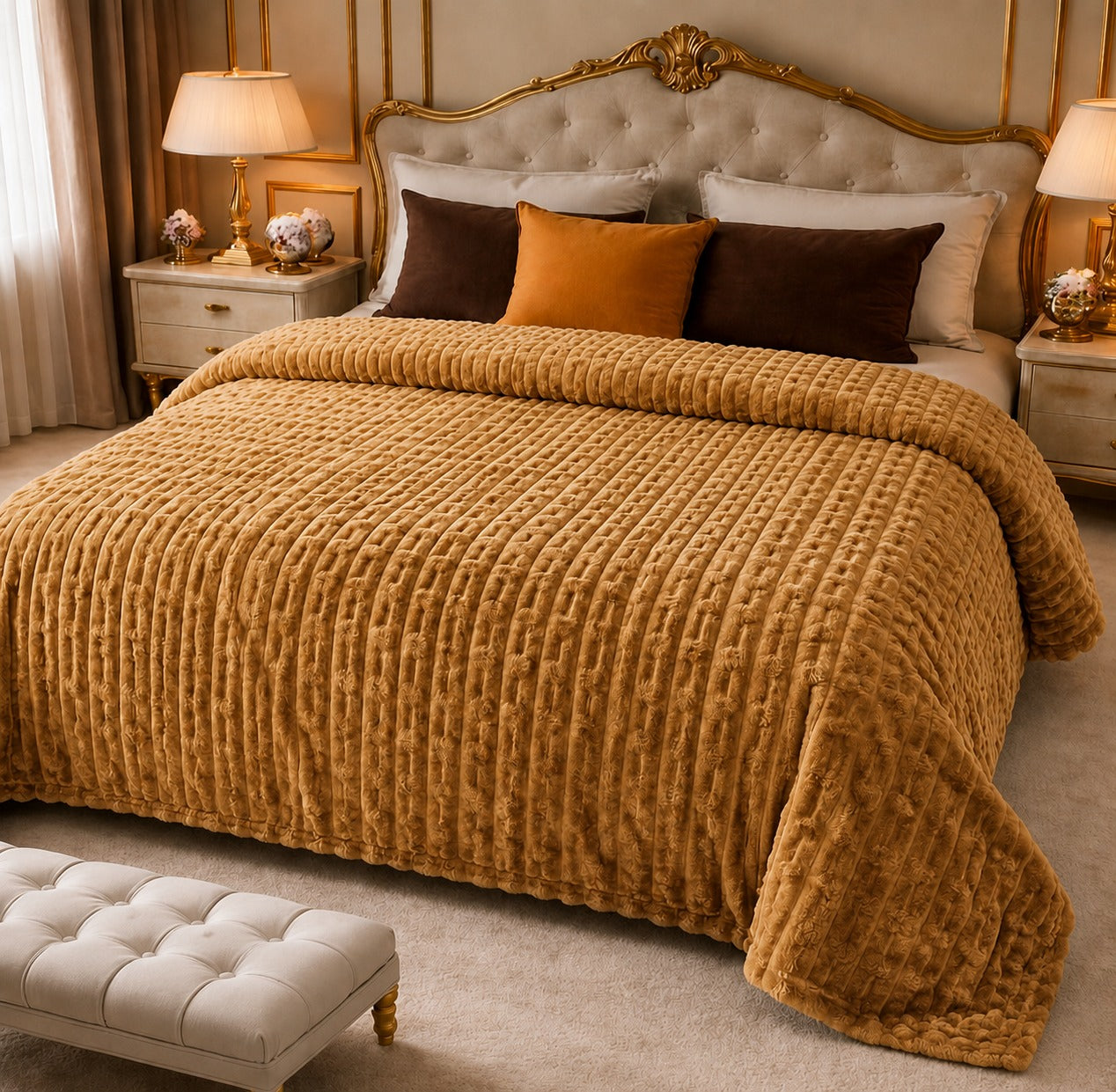 Luxury Bubble AC Blanket – Plush Super Soft Fleece Double Bed Blanket Online Pakistan