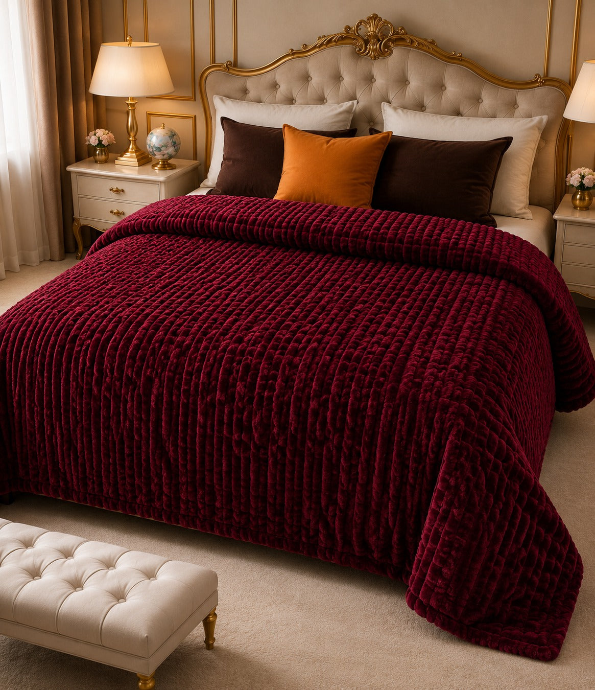 Luxury Bubble AC Blanket – Plush Super Soft Fleece Double Bed Blanket Online Pakistan