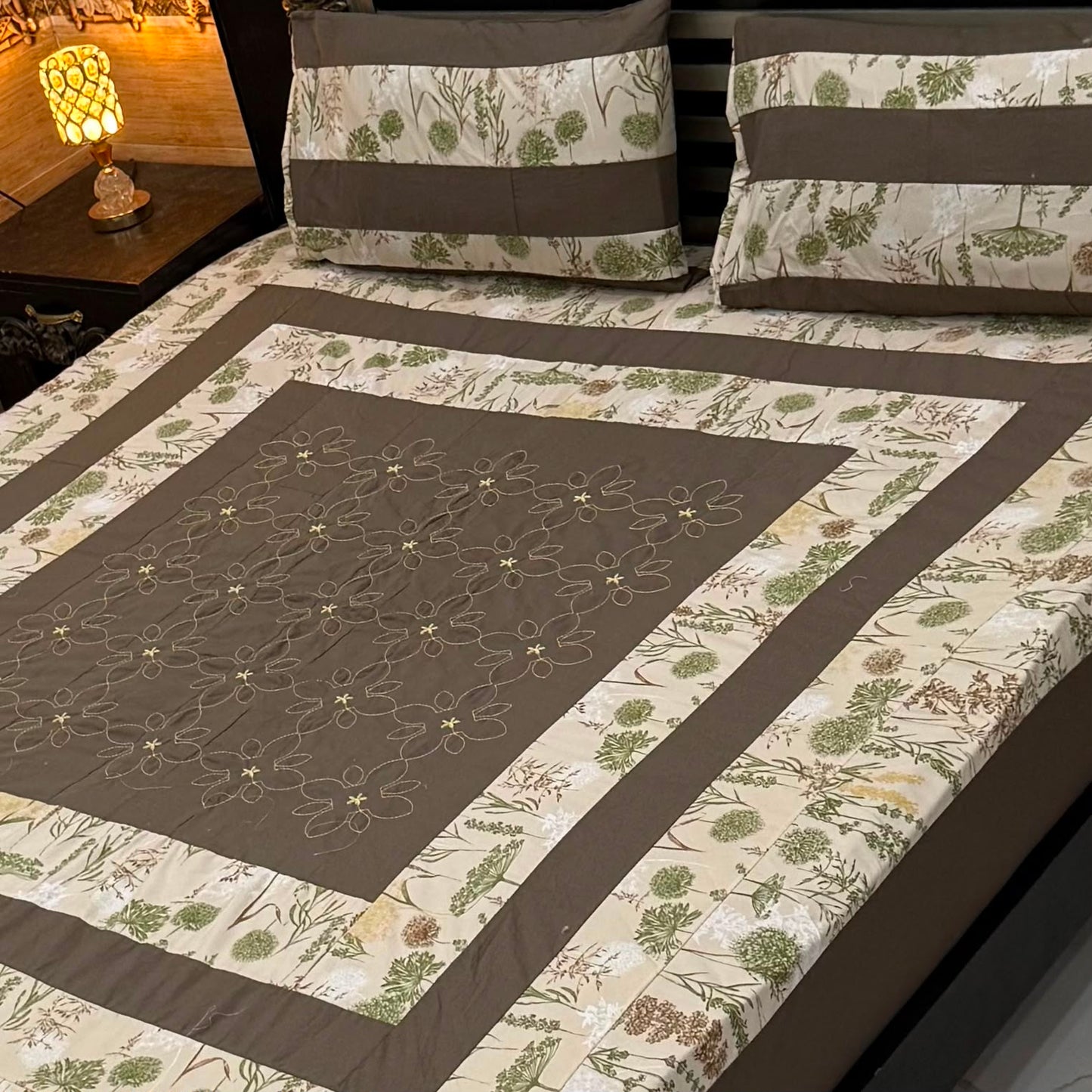 Premium Patch Work Cotton Bedsheets – King Size Online Pakistan