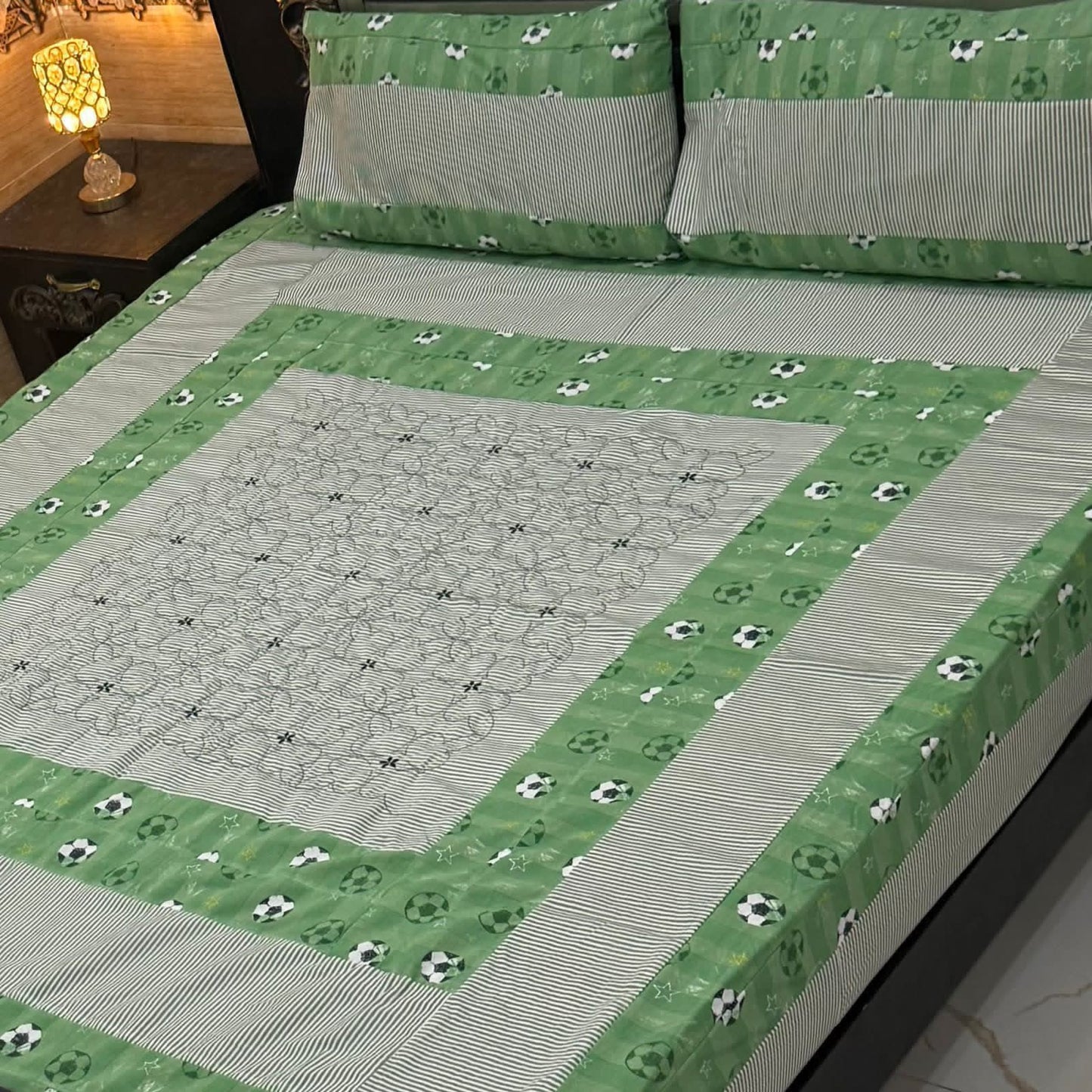 Premium Patch Work Cotton Bedsheets – King Size Online Pakistan