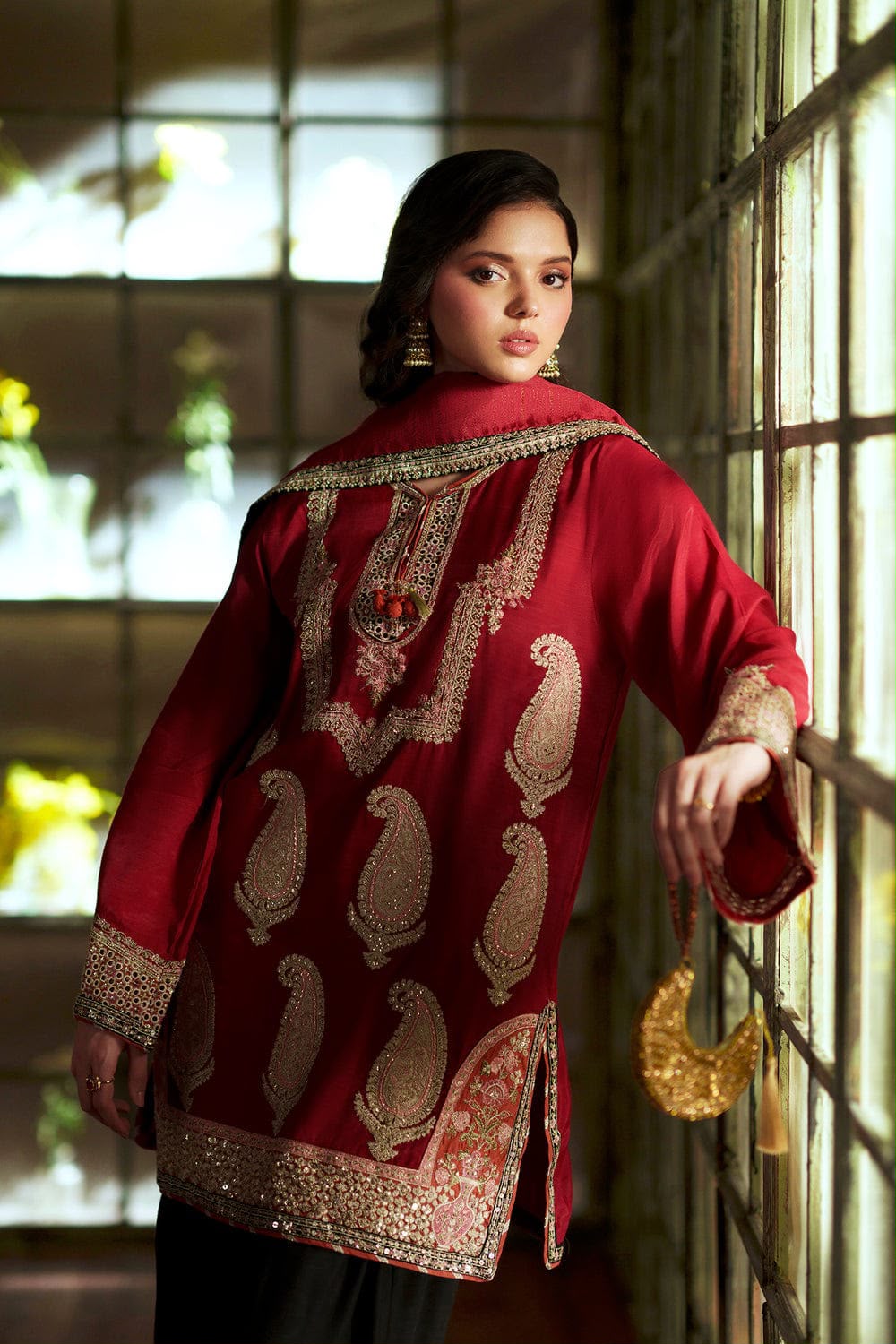Premium 3 Piece Unstitched Silk Suit – Ethnic Collection 2026 Online Pakistan