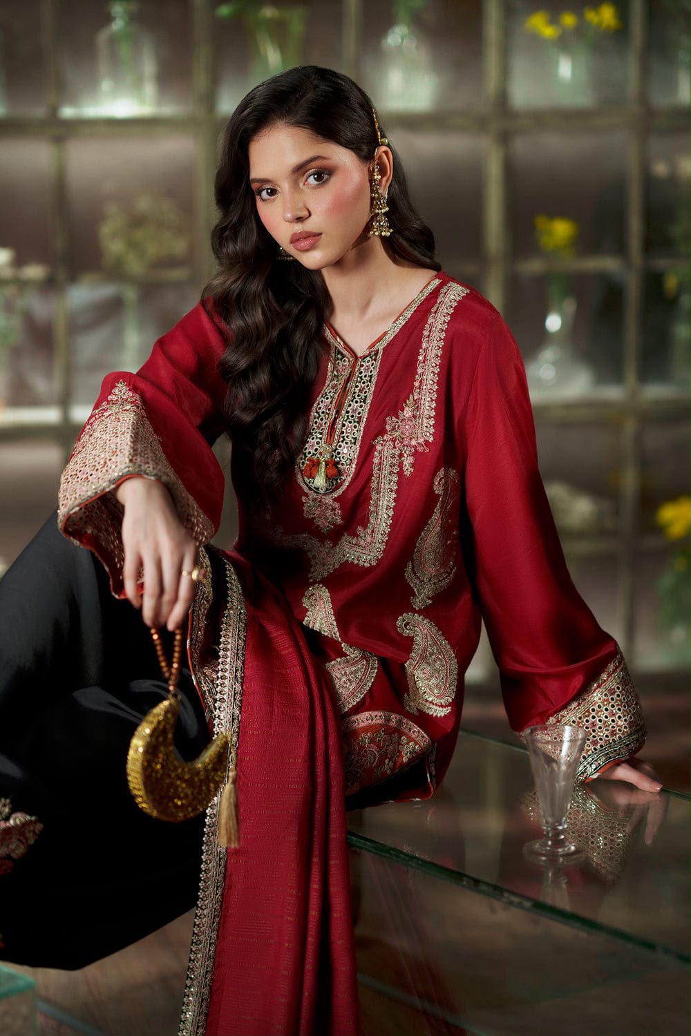 Premium 3 Piece Unstitched Silk Suit – Ethnic Collection 2026 Online Pakistan