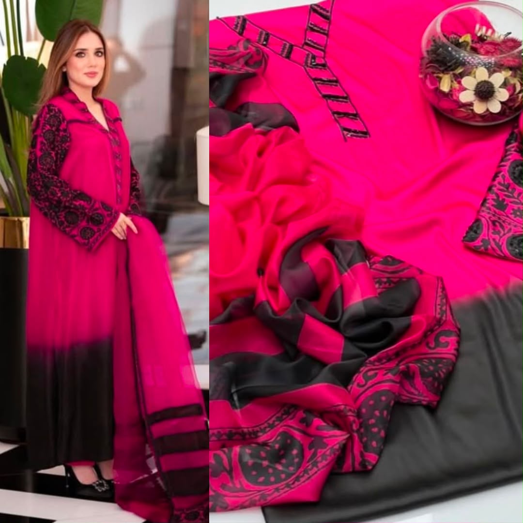 LULUSAR Digital Printed Shamooz Silk Collection – Premium 3 Piece Online Pakistan