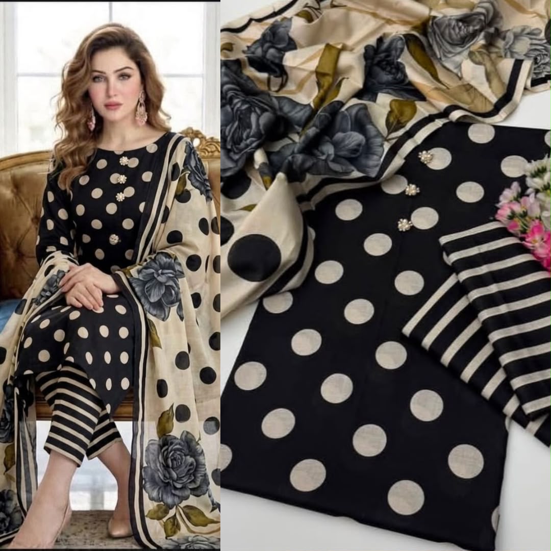 LULUSAR Digital Printed Shamooz Silk Collection – Premium 3 Piece Online Pakistan