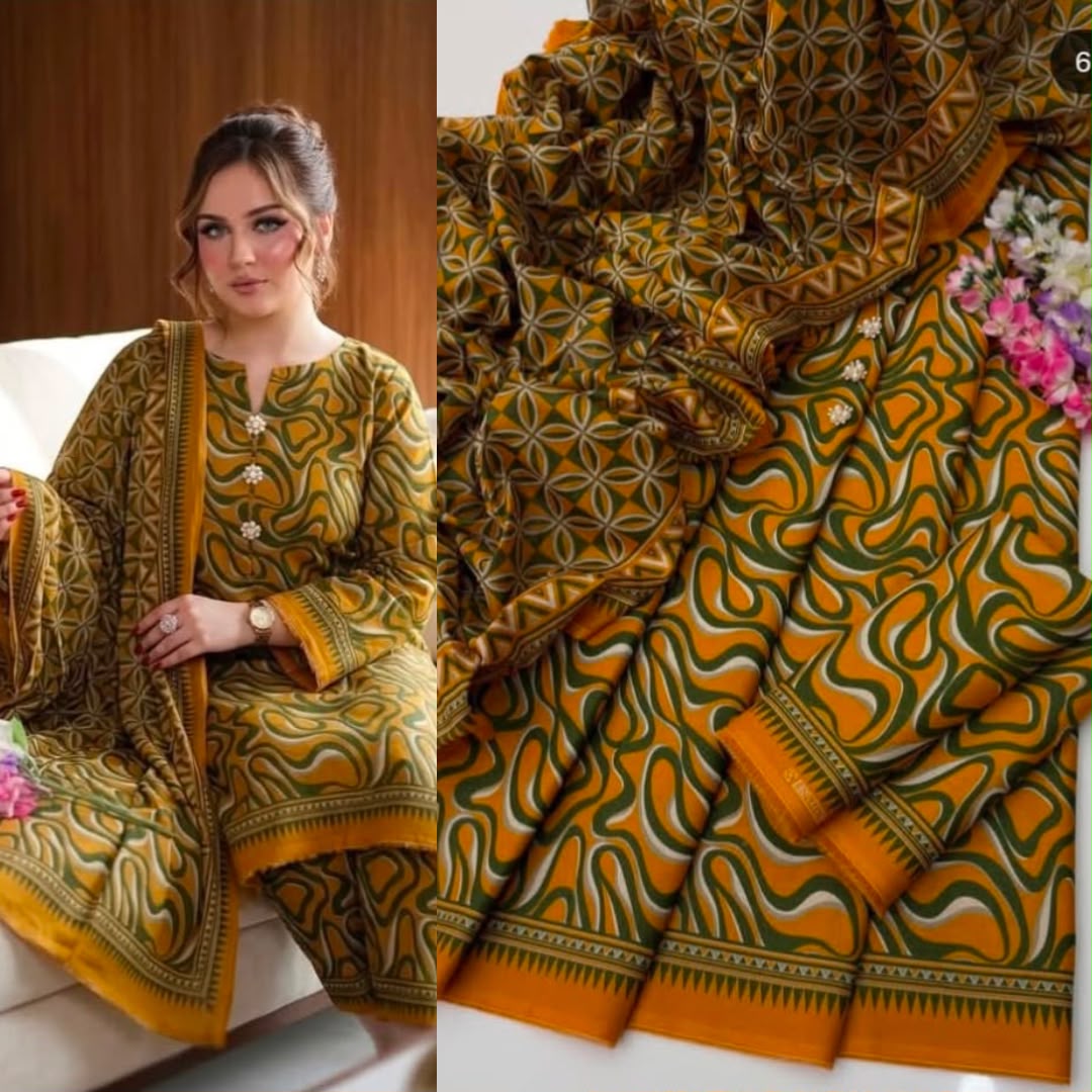 LULUSAR Digital Printed Shamooz Silk Collection – Premium 3 Piece Online Pakistan