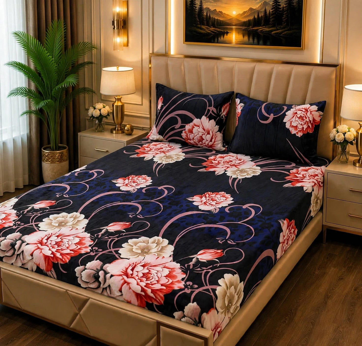 Premium soft 3 Pc bedsheet