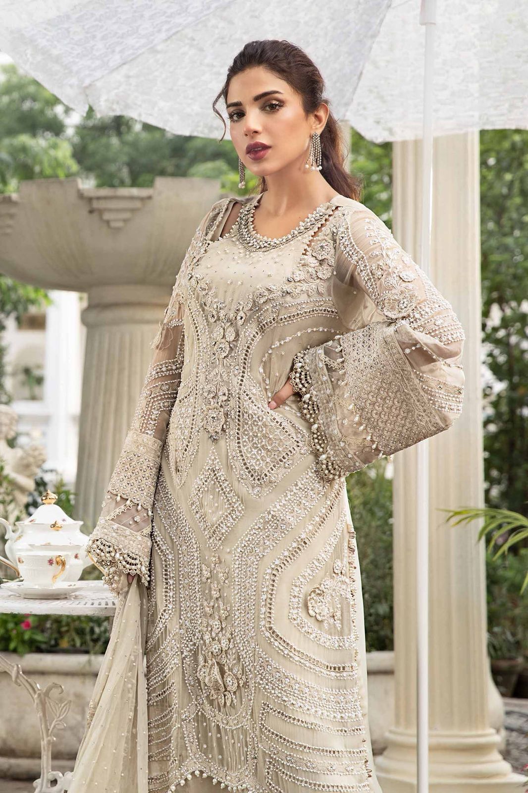 AGHA NOOR Luxury Organza Fancy 3PC Suit Online Pakistan