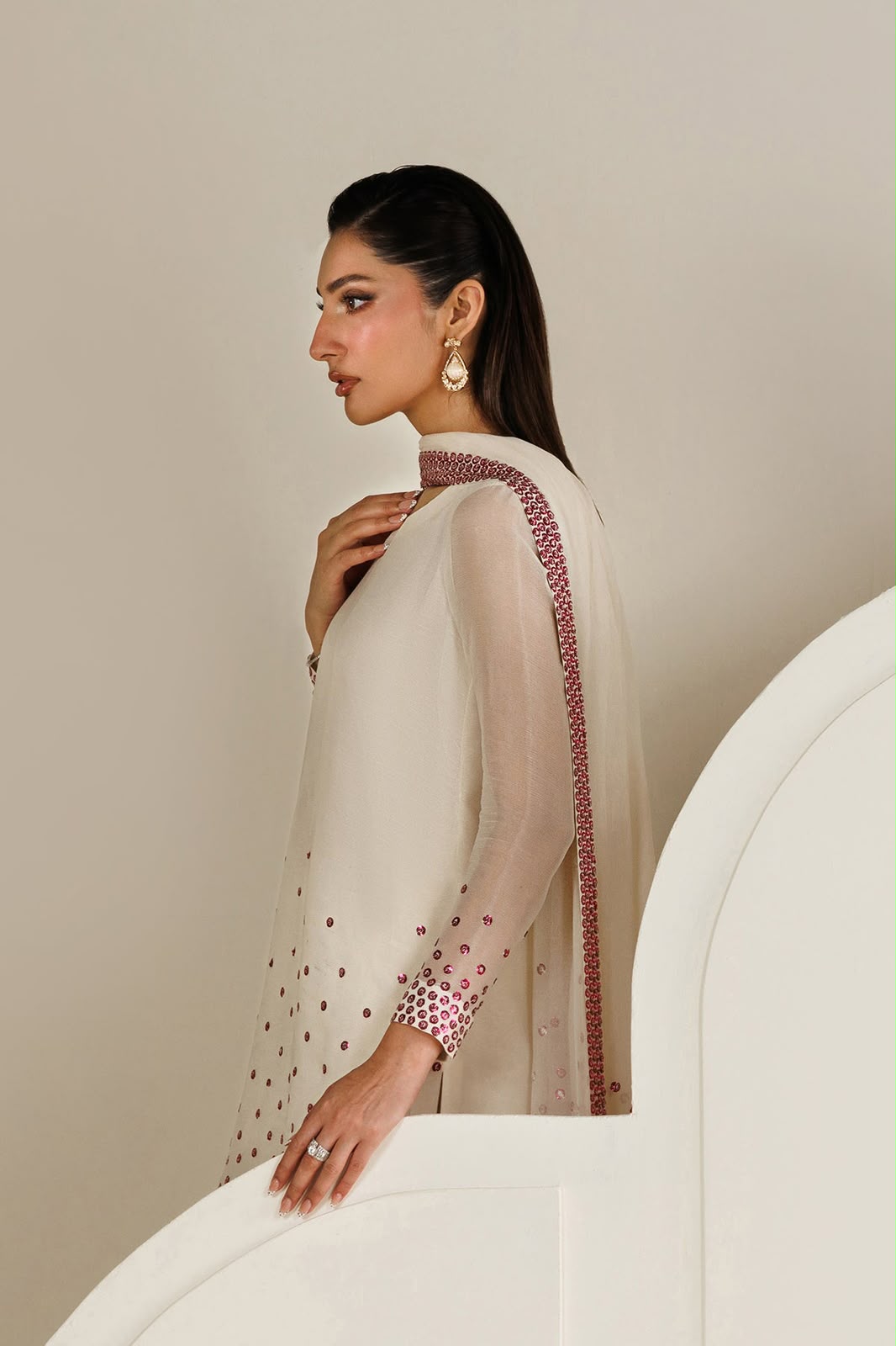 Jazmin Unstitched Replica – Premium Chiffon Embroidered 3 Piece Suit