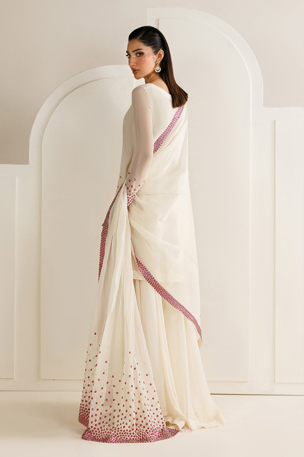 Jazmin Unstitched Replica – Premium Chiffon Embroidered 3 Piece Suit