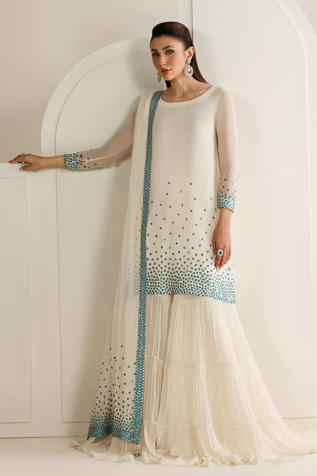 Jazmin Unstitched Replica – Premium Chiffon Embroidered 3 Piece Suit