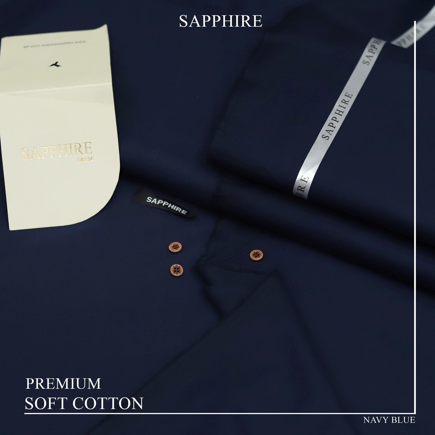 Sapphire wash & wear cotton