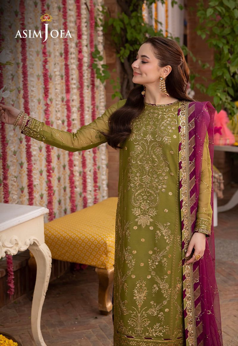 ASIM JOFA CHIFFON UNSTITCHED 3PC SUIT