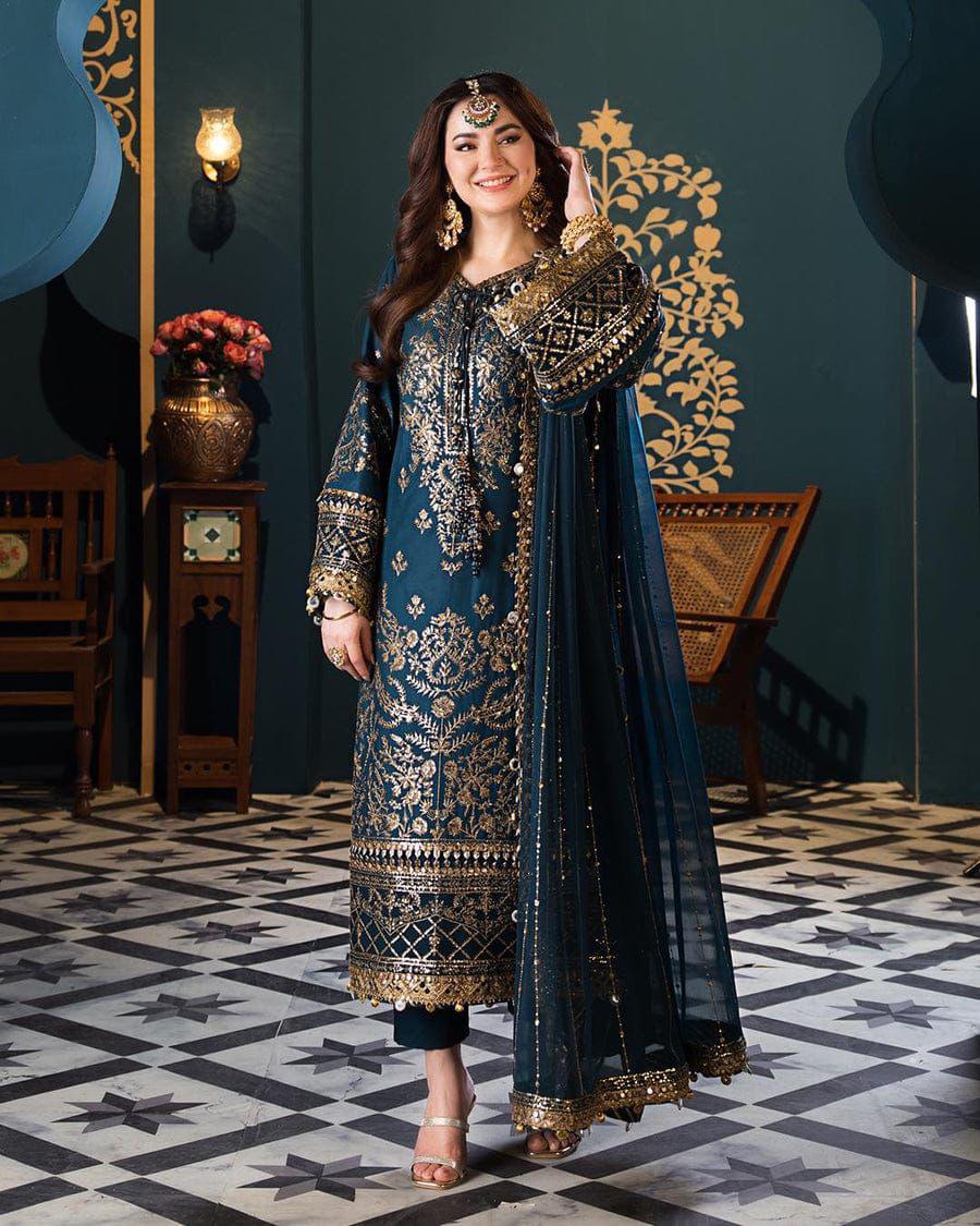 ASIM JOFA CHIFFON UNSTITCHED 3PC SET