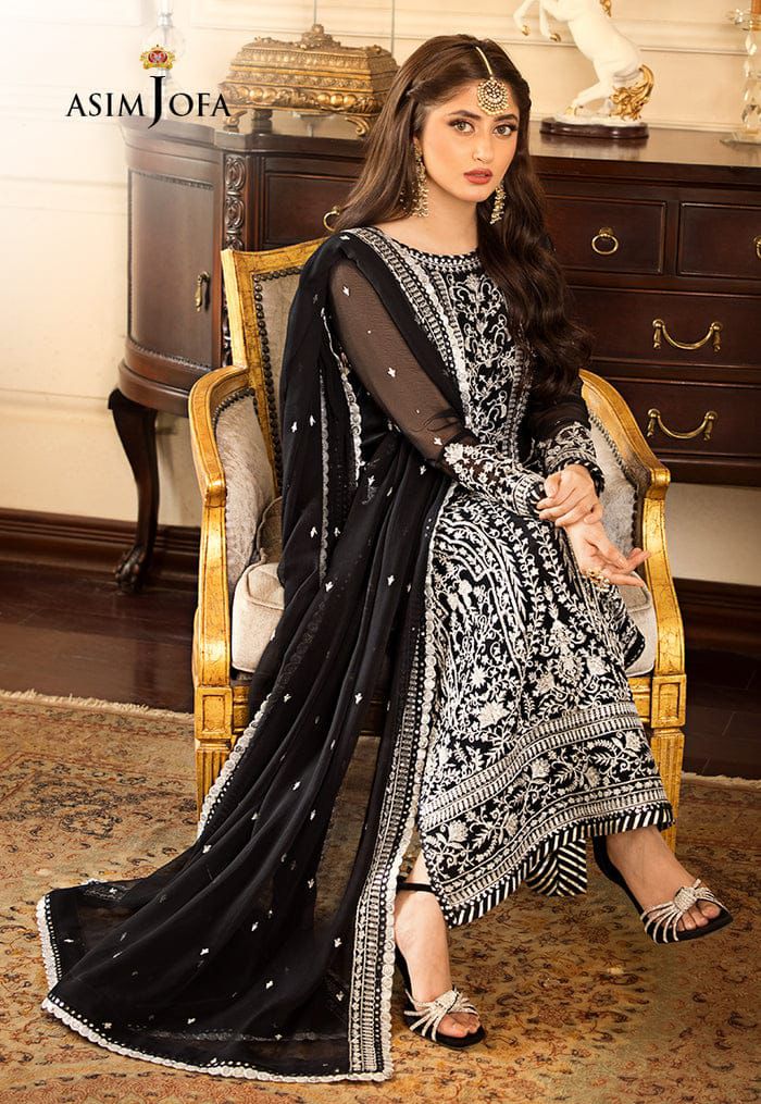 ASIM JOFA HEAVY EMBROIDERED UNSTITCHED 3PC SUIT