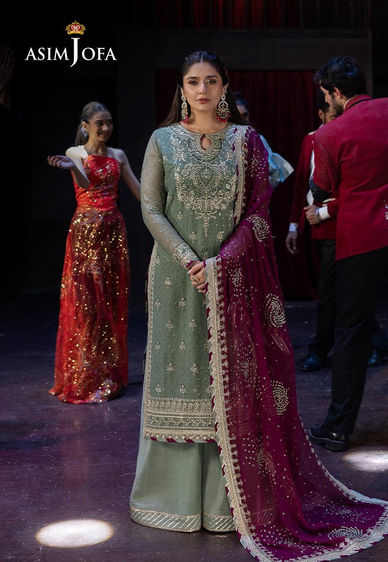 ASIM JOFA HEAVY EMBROIDERED UNSTITCHED 3PC SUIT