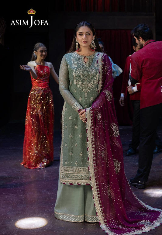 ASIM JOFA HEAVY EMBROIDERED UNSTITCHED 3PC SUIT