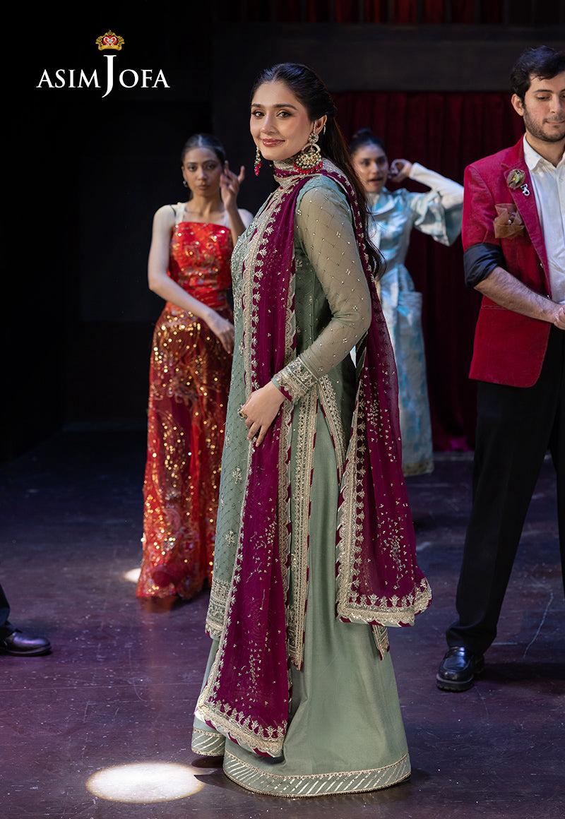 ASIM JOFA HEAVY EMBROIDERED UNSTITCHED 3PC SUIT