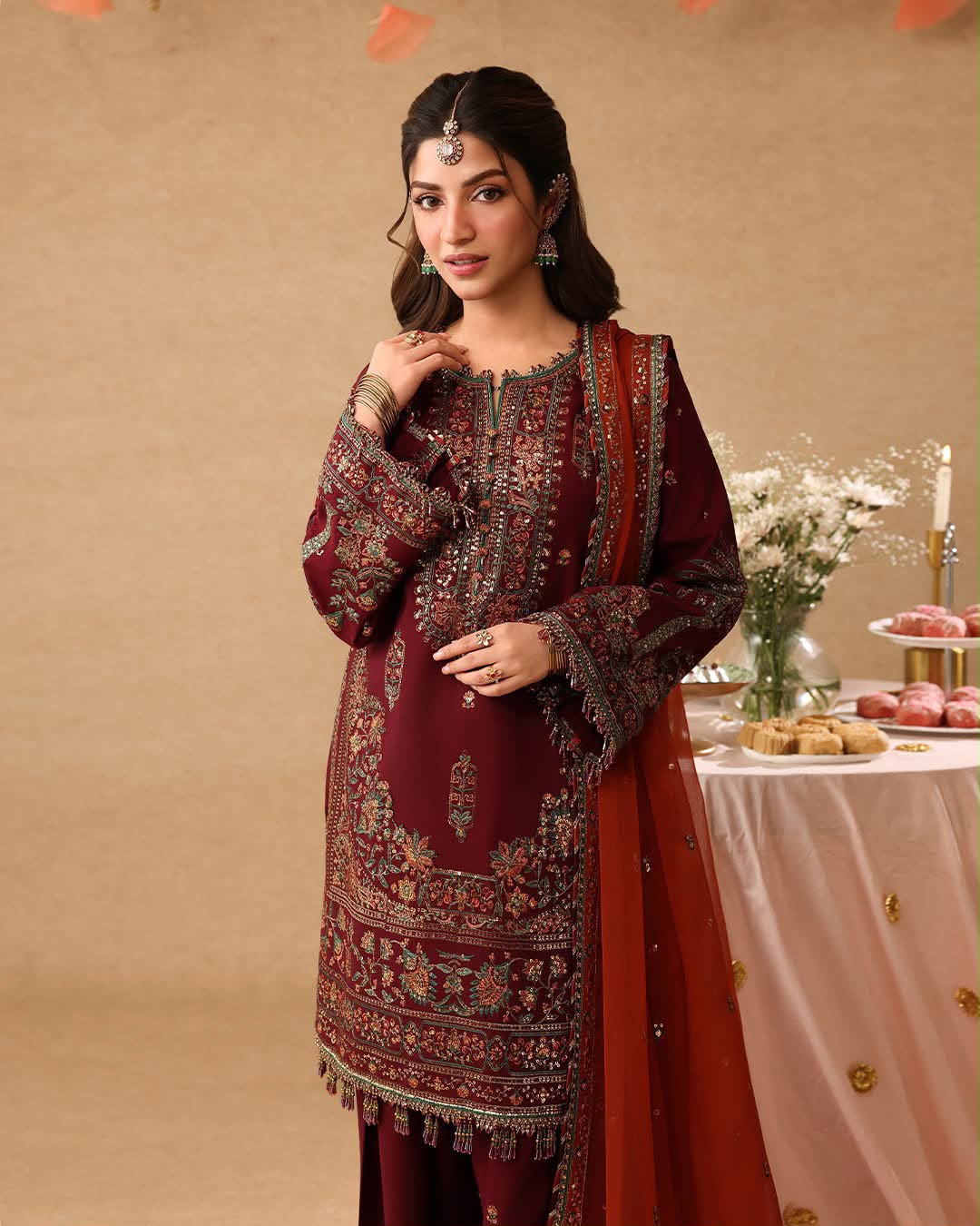 ASIM JOFA HEAVY EMBROIDERED UNSTITCHED 3PC SUIT