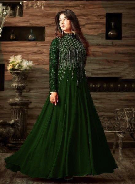 Indian Chiffon Embroidered Maxi