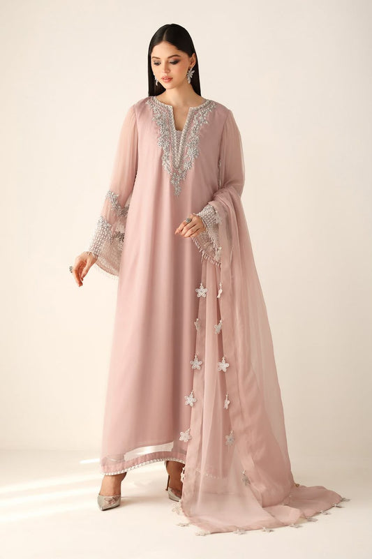 BAROQUE CHIFFON EMBROIDERED UNSTITCHED 3PC SUIT