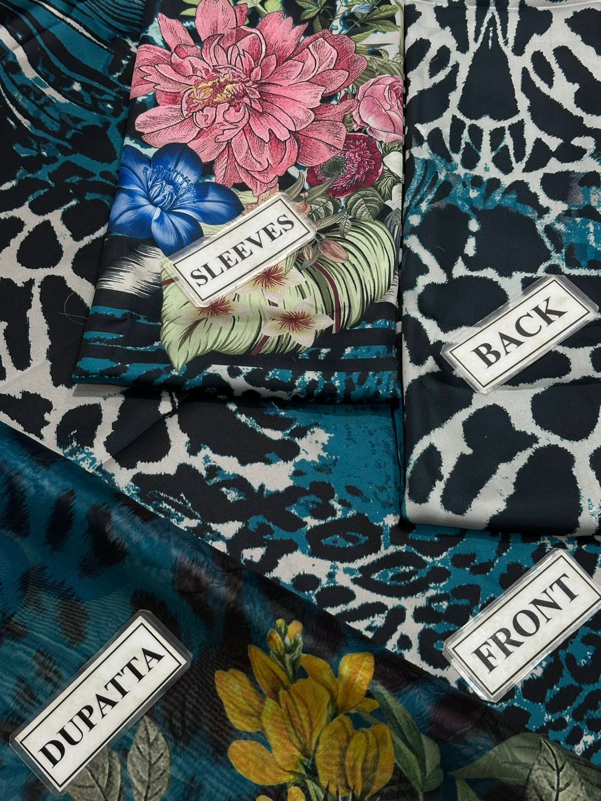Luxury Digital Printed Shamooz Silk 3PC Suit – Unstitched Silk Dress Online Pakistan