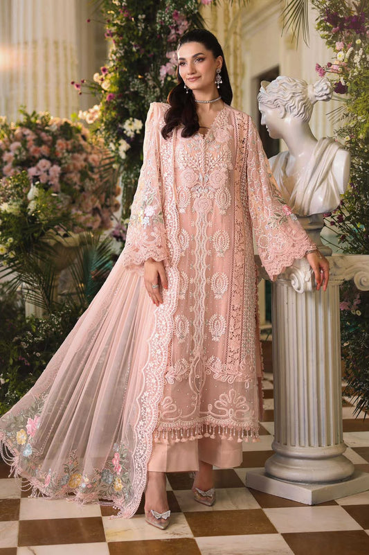 MARIA B CHIFFON HEAVY EMBROIDERED UNSTITCHED 3PC SUIT