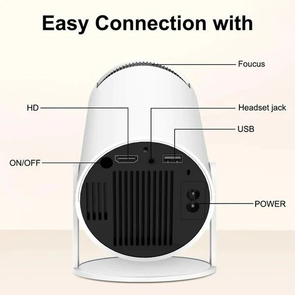 Mini Smart 4K WiFi Bluetooth Projector | Android 11 HD Projector